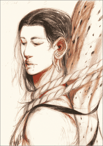 Bora tied to a tree.