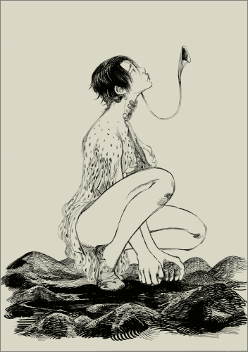 faerie henny squatting alone