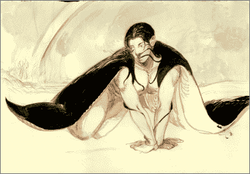 wizard with manta cloak